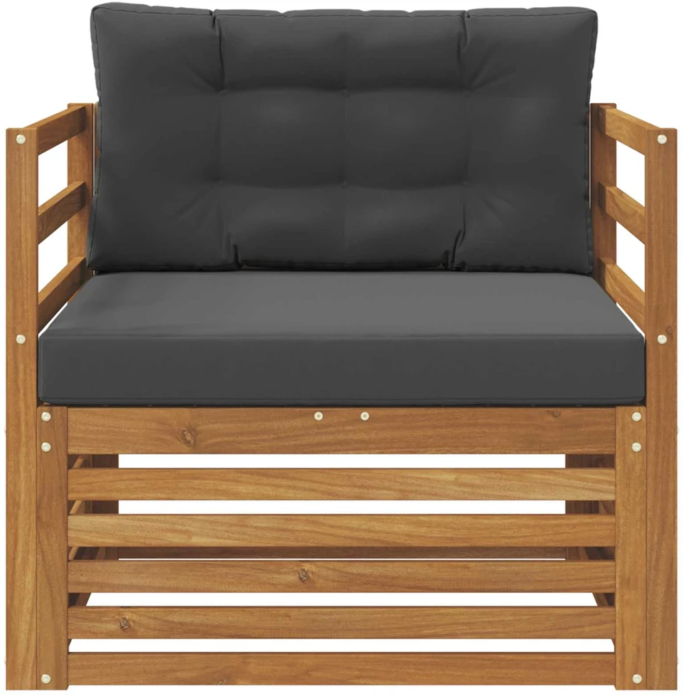 Lauko sofa Tvirta akacijos mediena ir poliesteris