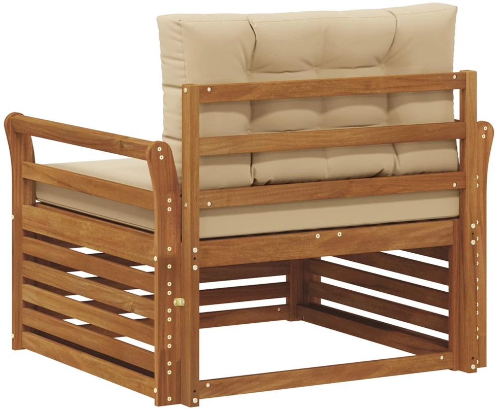 Lauko sofa Tvirta akacijos mediena ir poliesteris