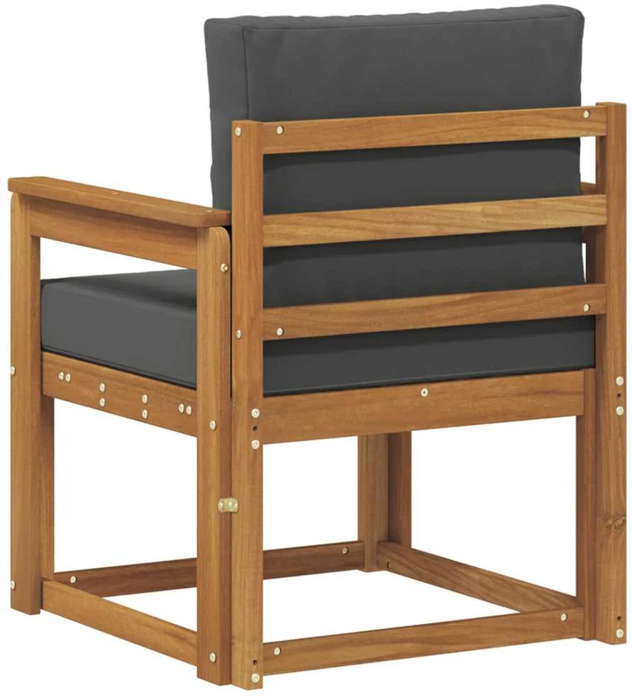 Lauko sofa Tvirta akacijos mediena ir poliesteris Natūrali