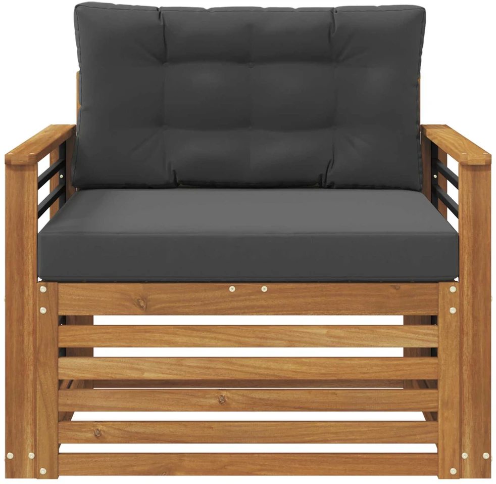 Lauko sofa Tvirta akacijos mediena ir poliesteris