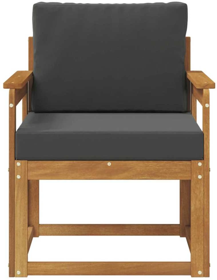Lauko sofa Tvirta akacijos mediena ir poliesteris Natūrali