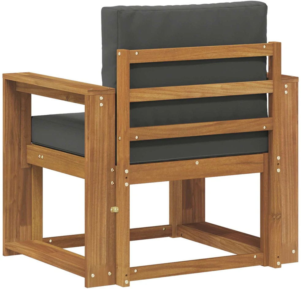 Lauko sofa Tvirta akacijos mediena ir poliesteris Natūrali