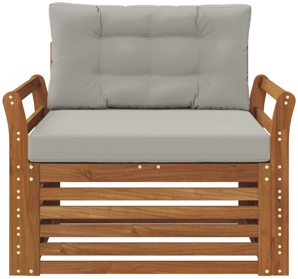 Lauko sofa Tvirta akacijos mediena ir poliesteris