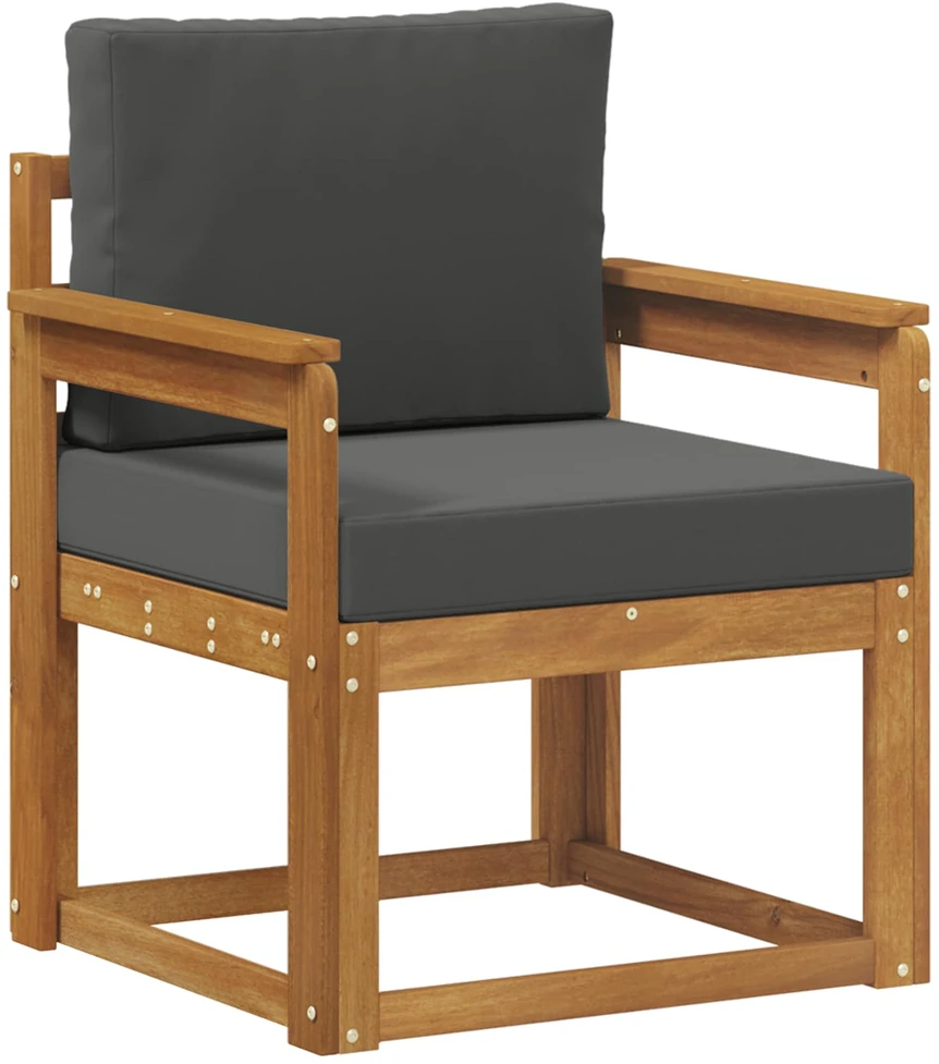 Lauko sofa Tvirta akacijos mediena ir poliesteris Natūrali