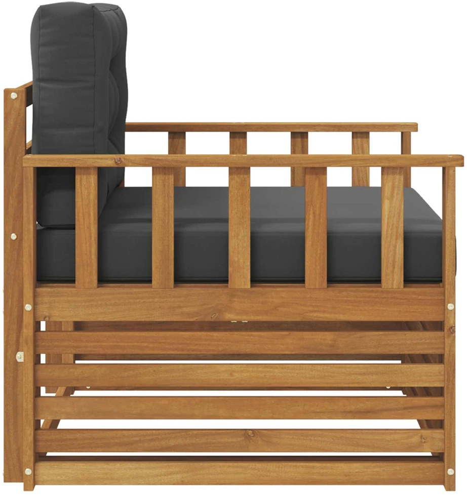 Lauko sofa Tvirta akacijos mediena ir poliesteris