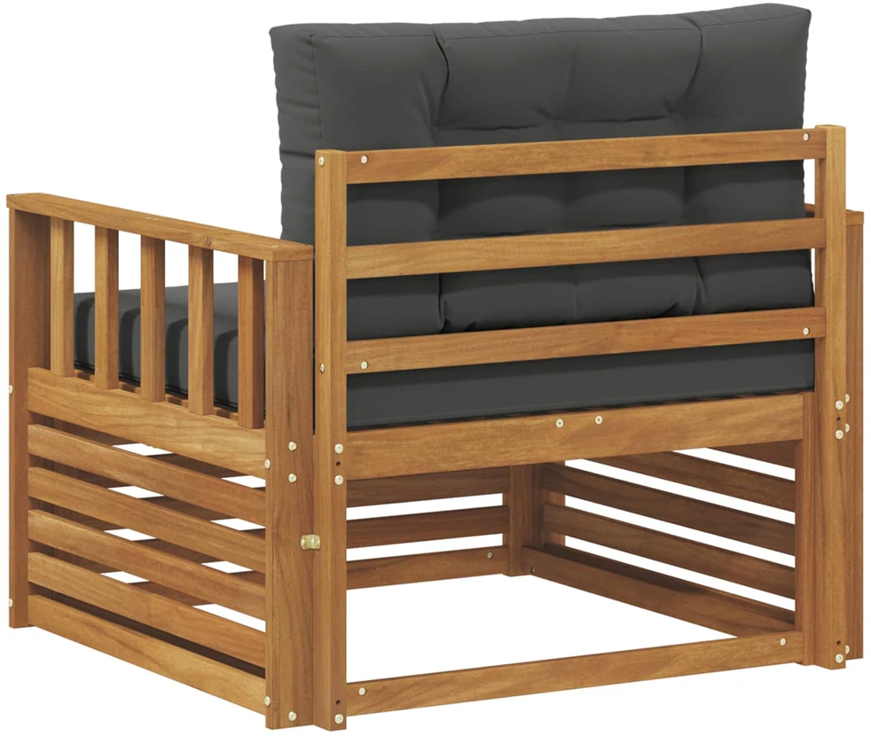 Lauko sofa Tvirta akacijos mediena ir poliesteris