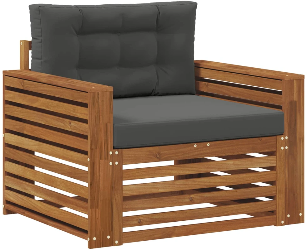Lauko sofa Tvirta akacijos mediena ir poliesteris