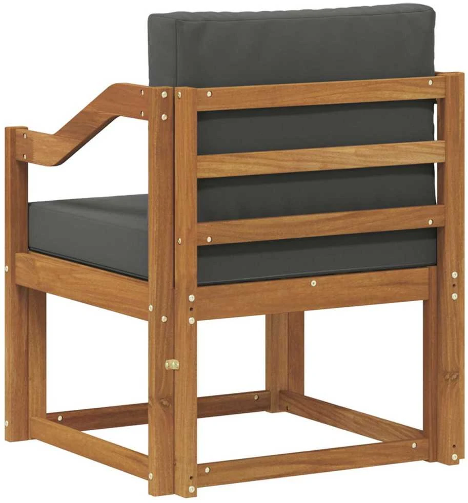 Lauko sofa Tvirta akacijos mediena ir poliesteris Natūrali