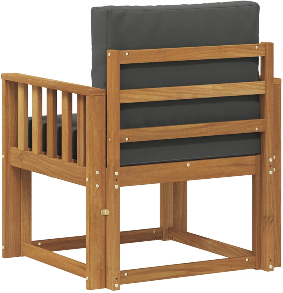 Lauko sofa Tvirta akacijos mediena ir poliesteris Natūrali