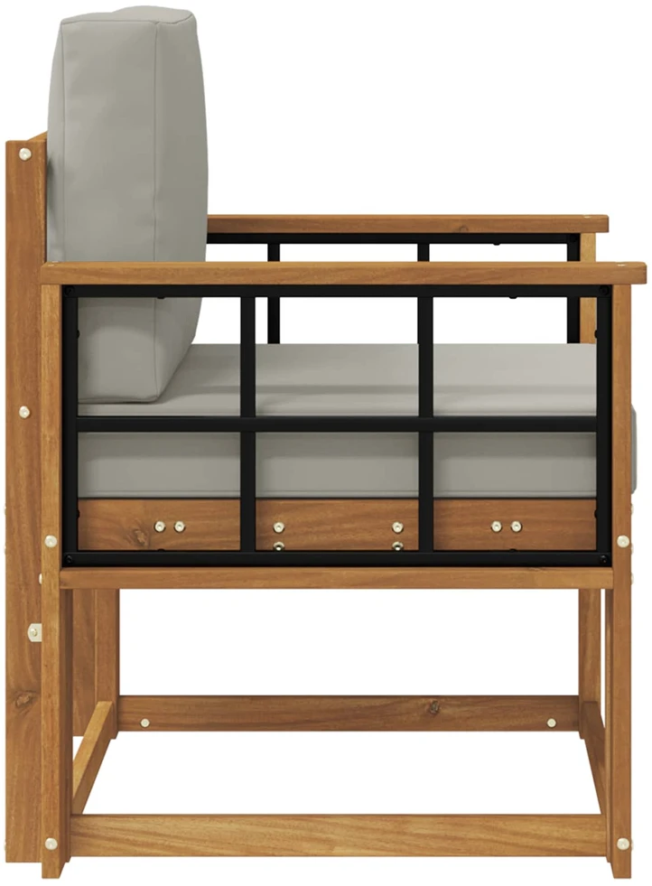 Lauko sofa Tvirta akacijos mediena ir poliesteris