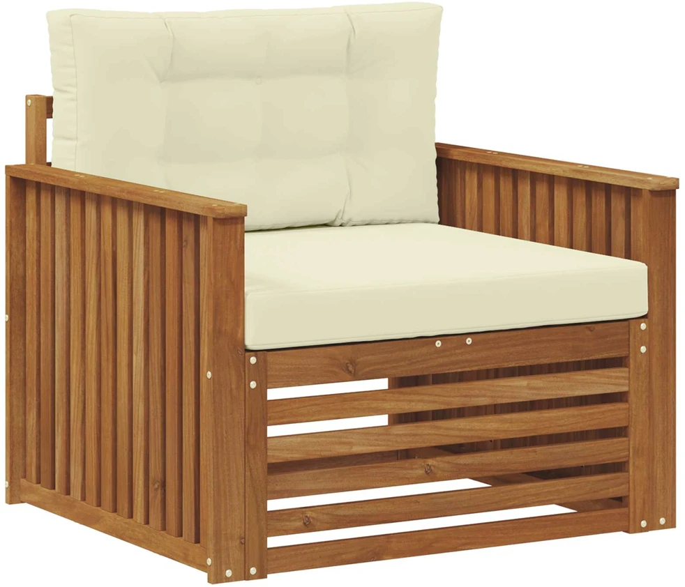 Lauko sofa Tvirta akacijos mediena ir poliesteris