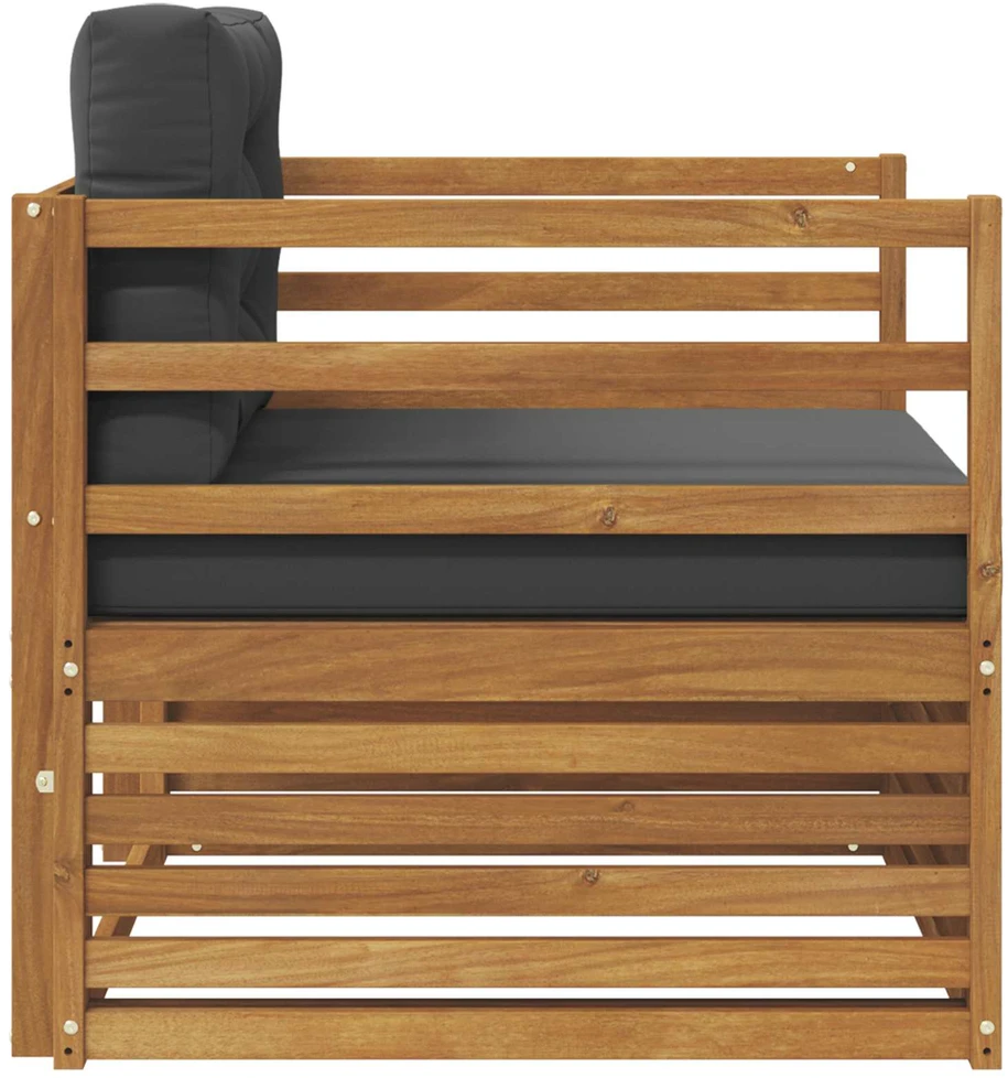Lauko sofa Tvirta akacijos mediena ir poliesteris