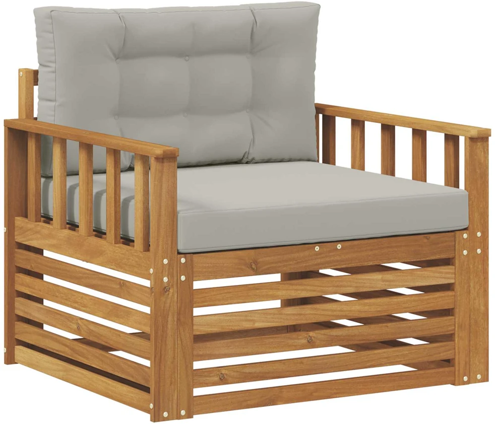 Lauko sofa Tvirta akacijos mediena ir poliesteris