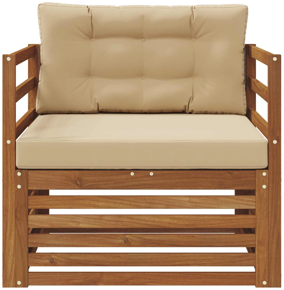 Lauko sofa Tvirta akacijos mediena ir poliesteris