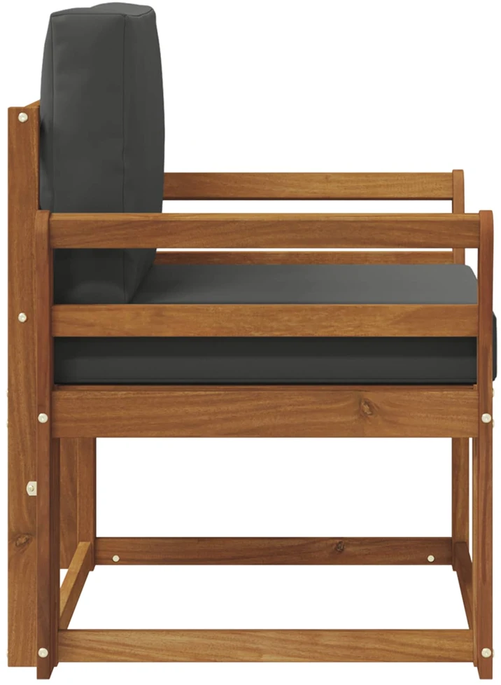 Lauko sofa Tvirta akacijos mediena ir poliesteris Natūrali