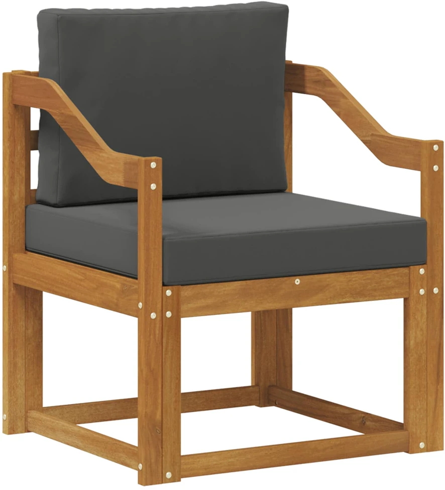 Lauko sofa Tvirta akacijos mediena ir poliesteris Natūrali