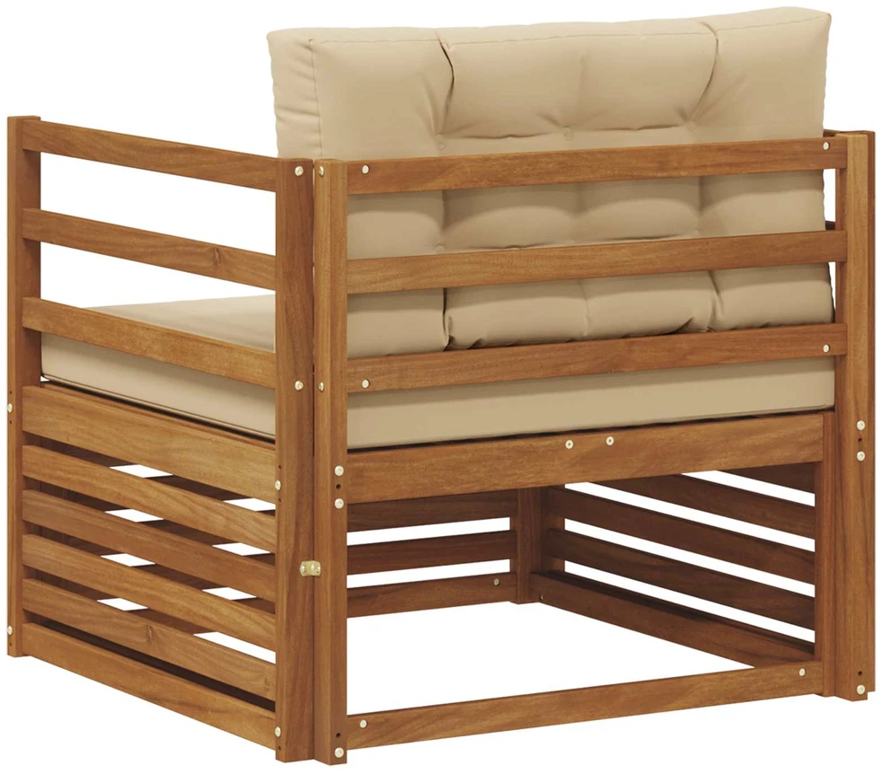 Lauko sofa Tvirta akacijos mediena ir poliesteris