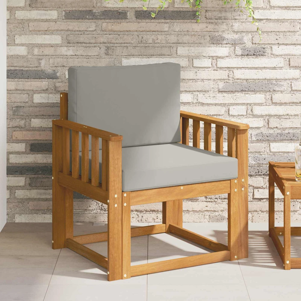 Lauko sofa Tvirta akacijos mediena ir poliesteris