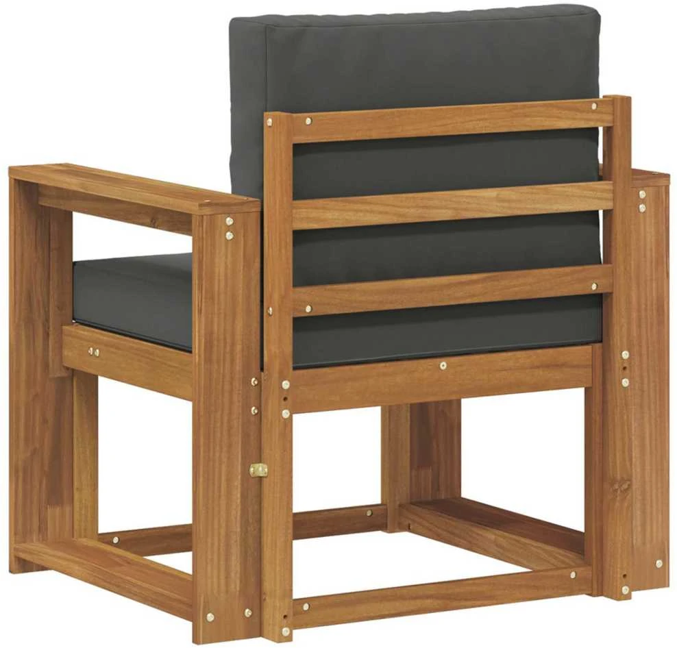 Lauko sofa Tvirta akacijos mediena ir poliesteris Natūrali