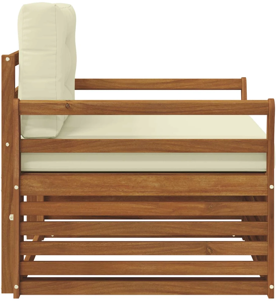 Lauko sofa Tvirta akacijos mediena ir poliesteris