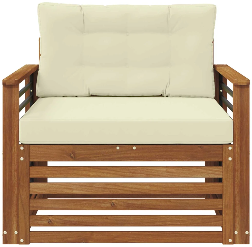 Lauko sofa Tvirta akacijos mediena ir poliesteris