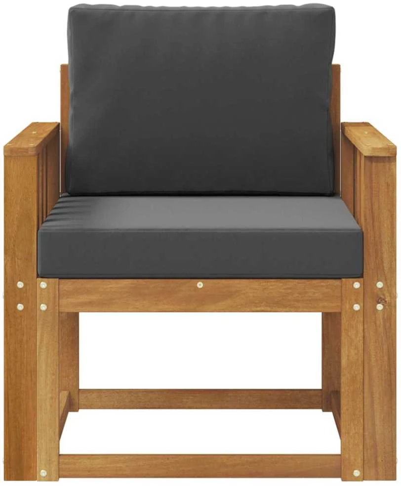 Lauko sofa Tvirta akacijos mediena ir poliesteris Natūrali