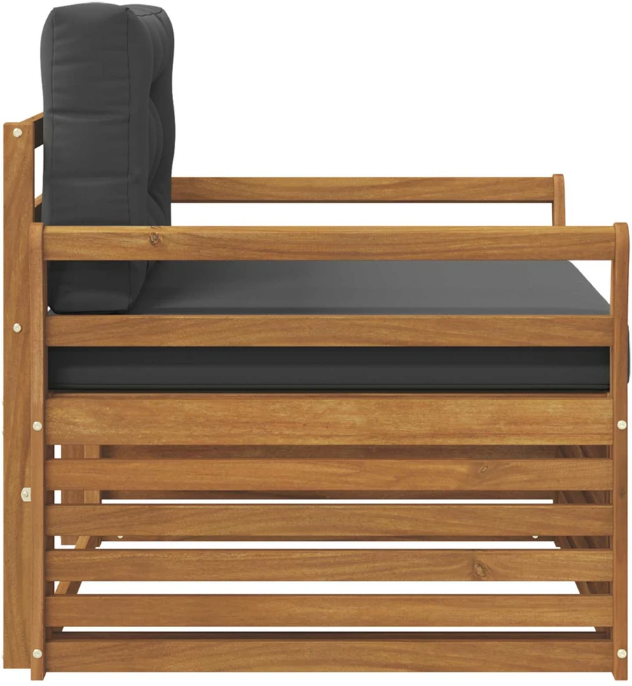 Lauko sofa Tvirta akacijos mediena ir poliesteris