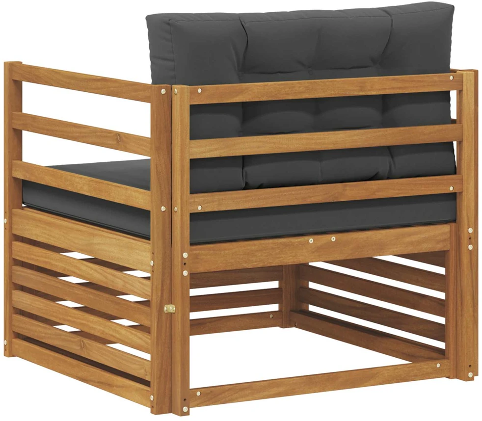 Lauko sofa Tvirta akacijos mediena ir poliesteris