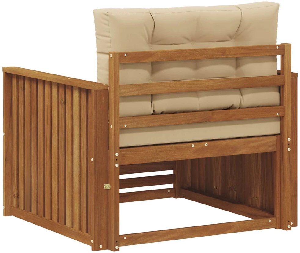 Lauko sofa Tvirta akacijos mediena ir poliesteris
