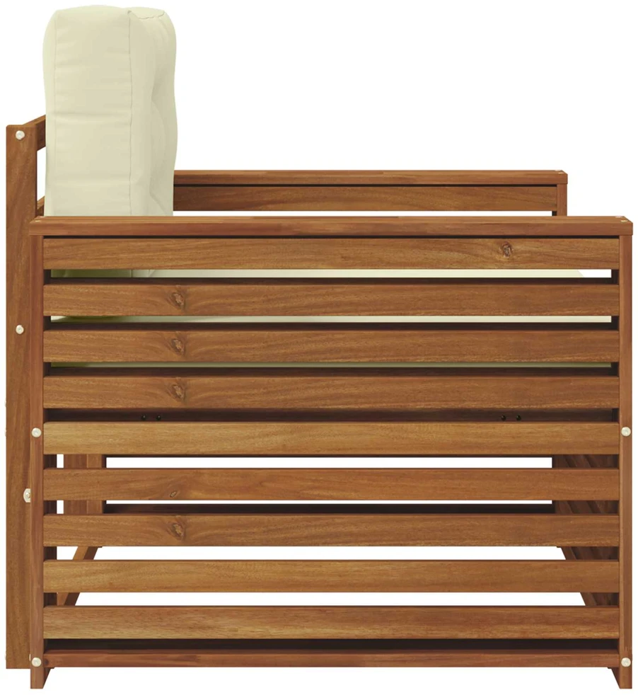 Lauko sofa Tvirta akacijos mediena ir poliesteris