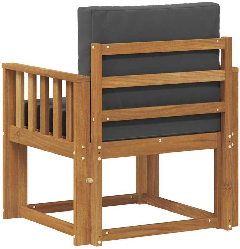 Lauko sofa Tvirta akacijos mediena ir poliesteris Natūrali