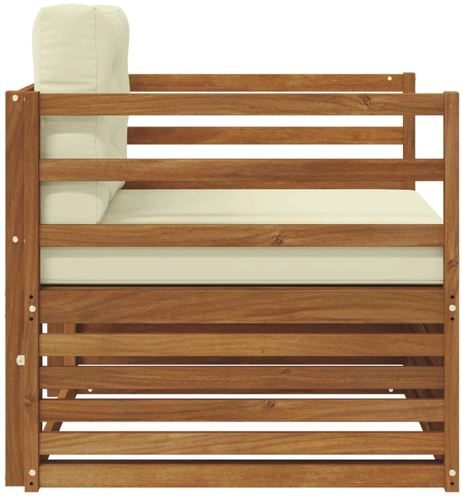 Lauko sofa Tvirta akacijos mediena ir poliesteris