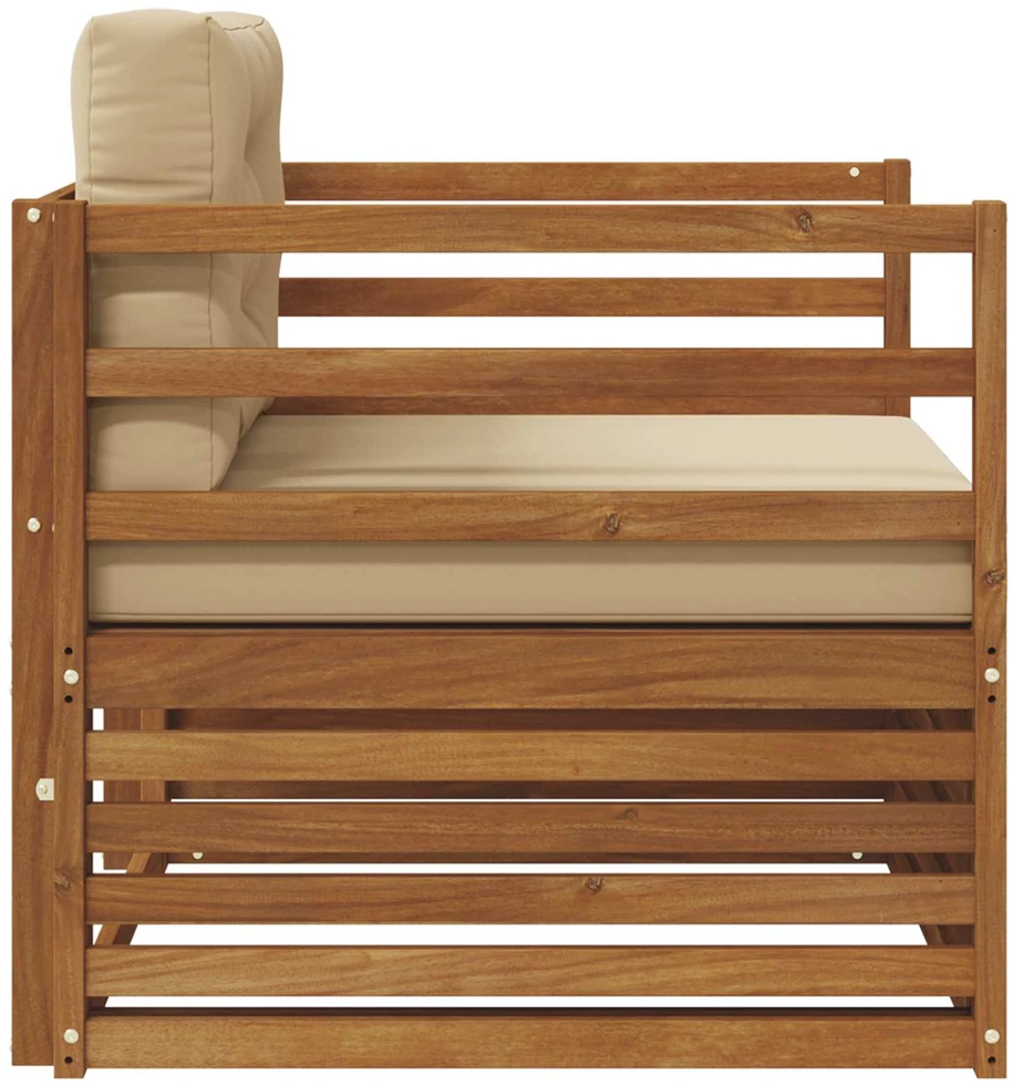 Lauko sofa Tvirta akacijos mediena ir poliesteris