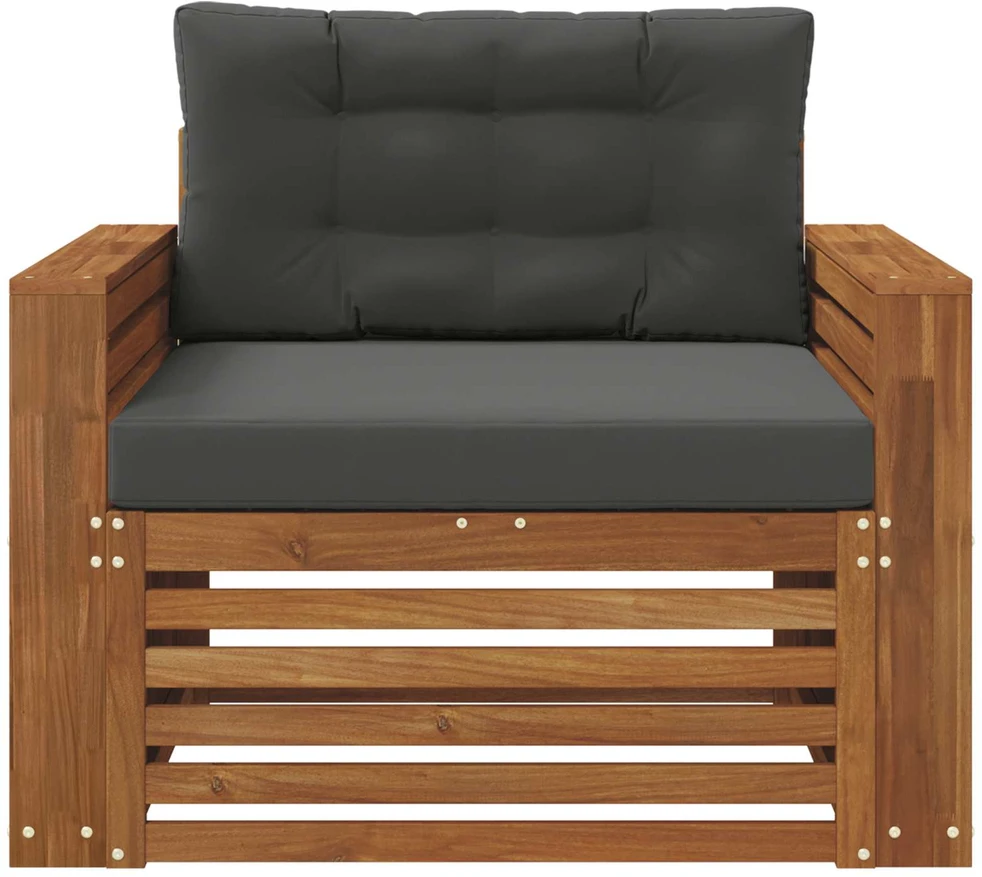 Lauko sofa Tvirta akacijos mediena ir poliesteris