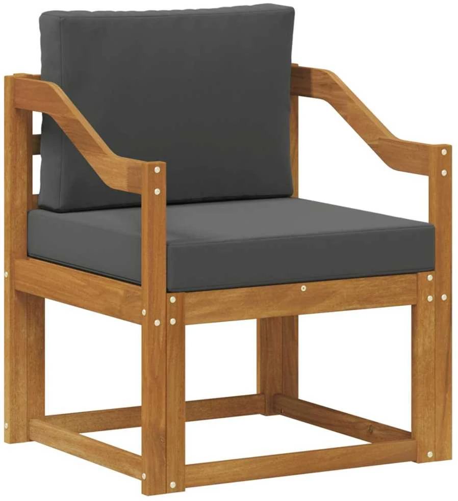 Lauko sofa Tvirta akacijos mediena ir poliesteris Natūrali