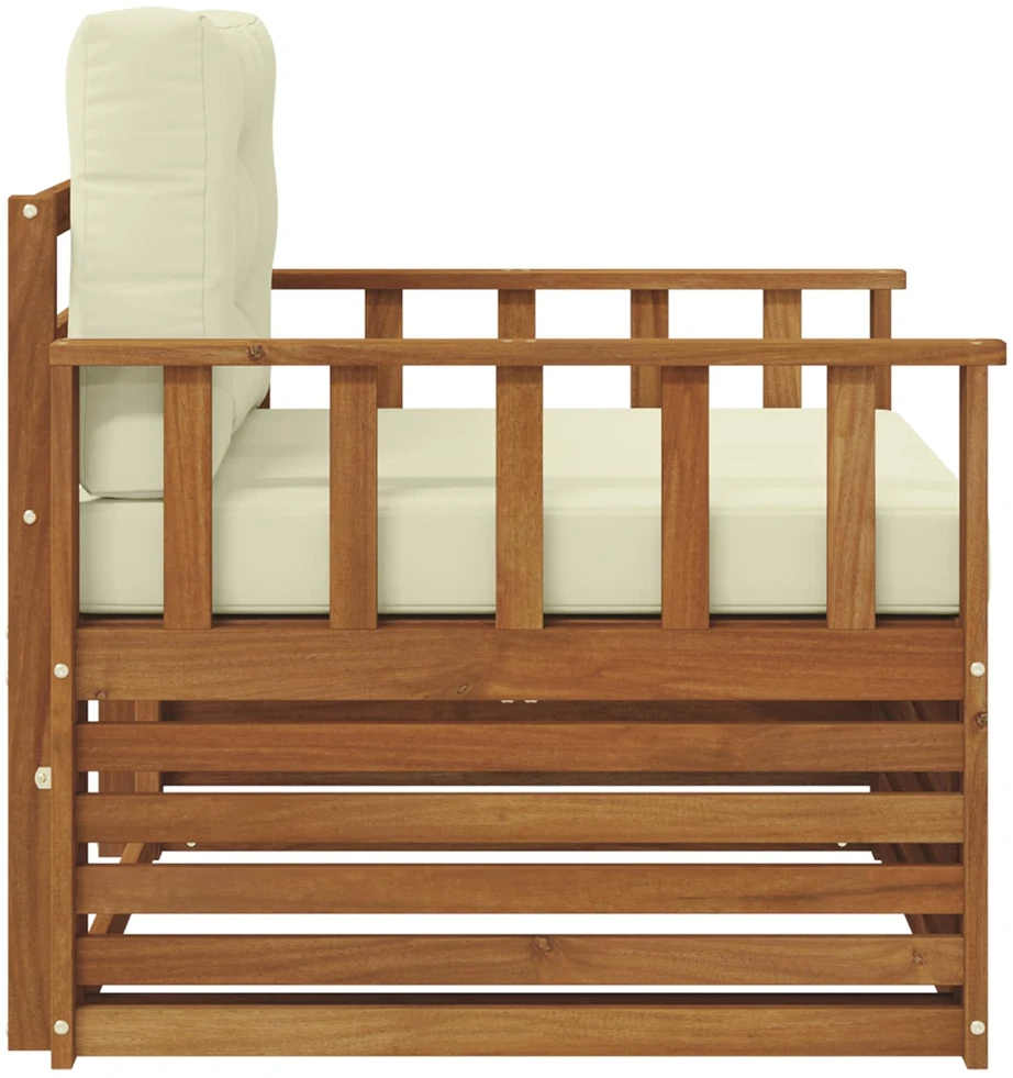Lauko sofa Tvirta akacijos mediena ir poliesteris