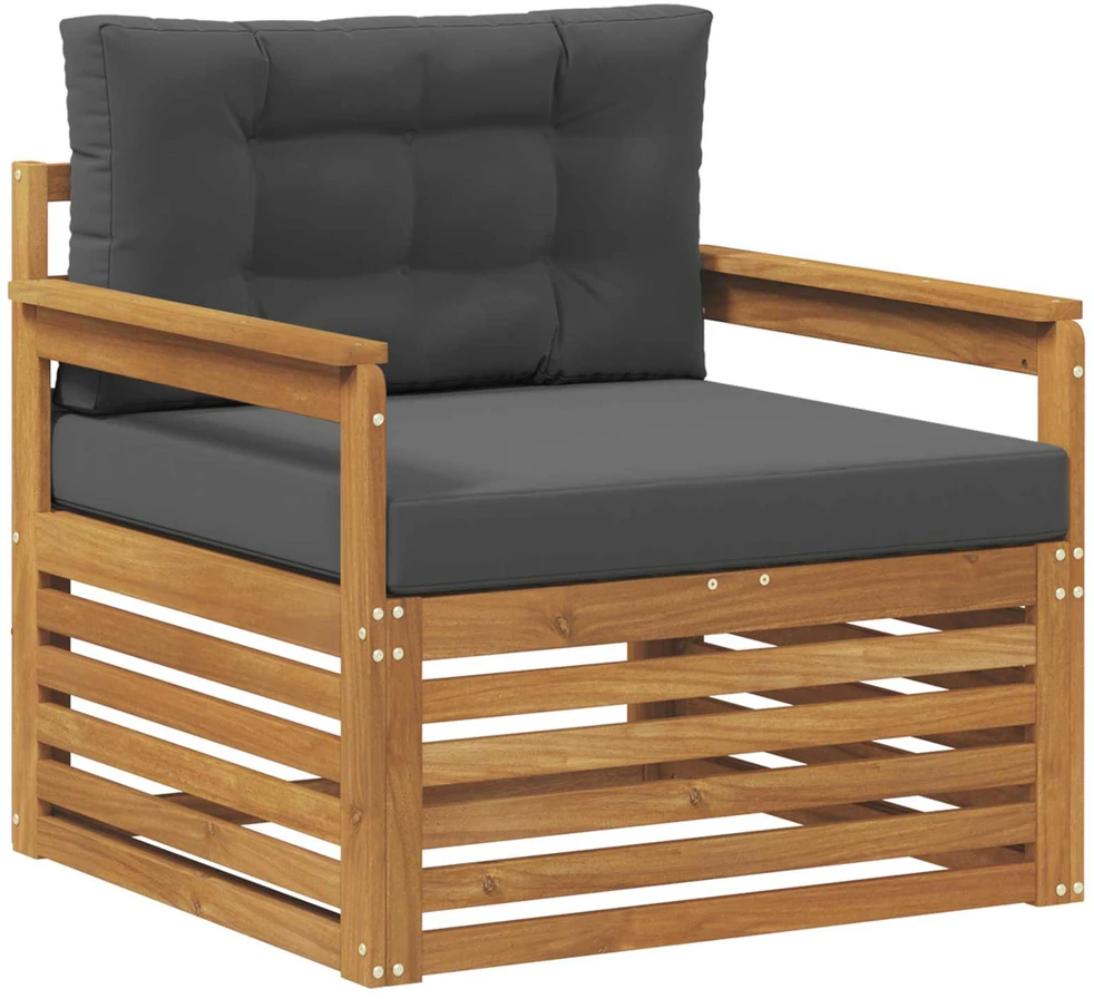 Lauko sofa Tvirta akacijos mediena ir poliesteris