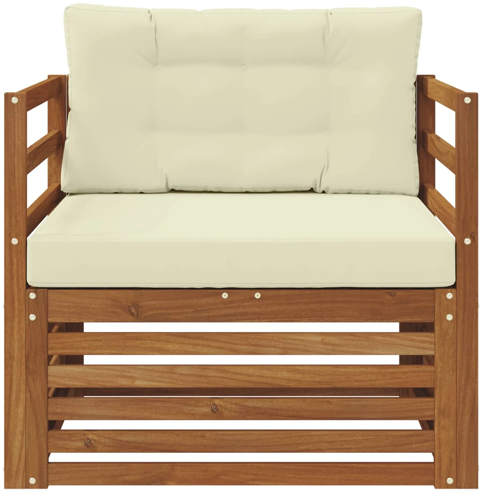 Lauko sofa Tvirta akacijos mediena ir poliesteris