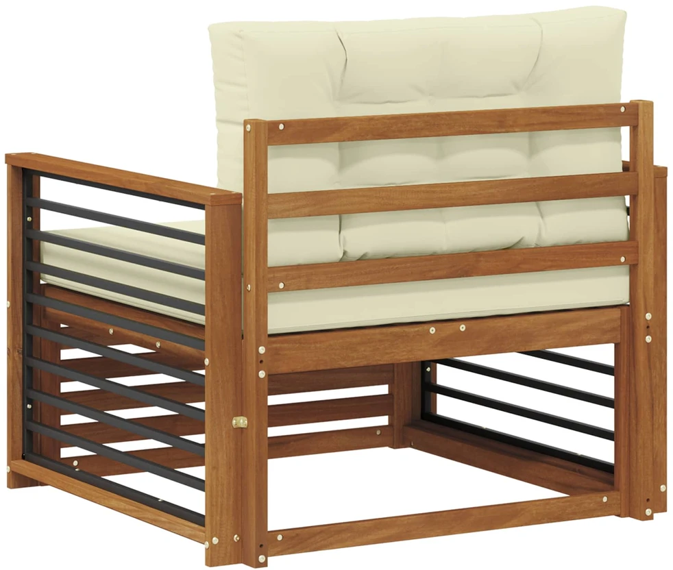 Lauko sofa Tvirta akacijos mediena ir poliesteris