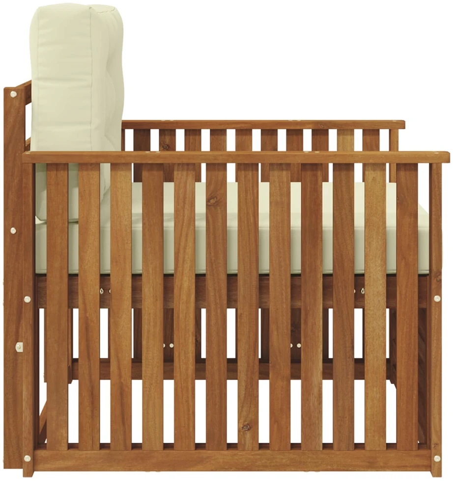 Lauko sofa Tvirta akacijos mediena ir poliesteris