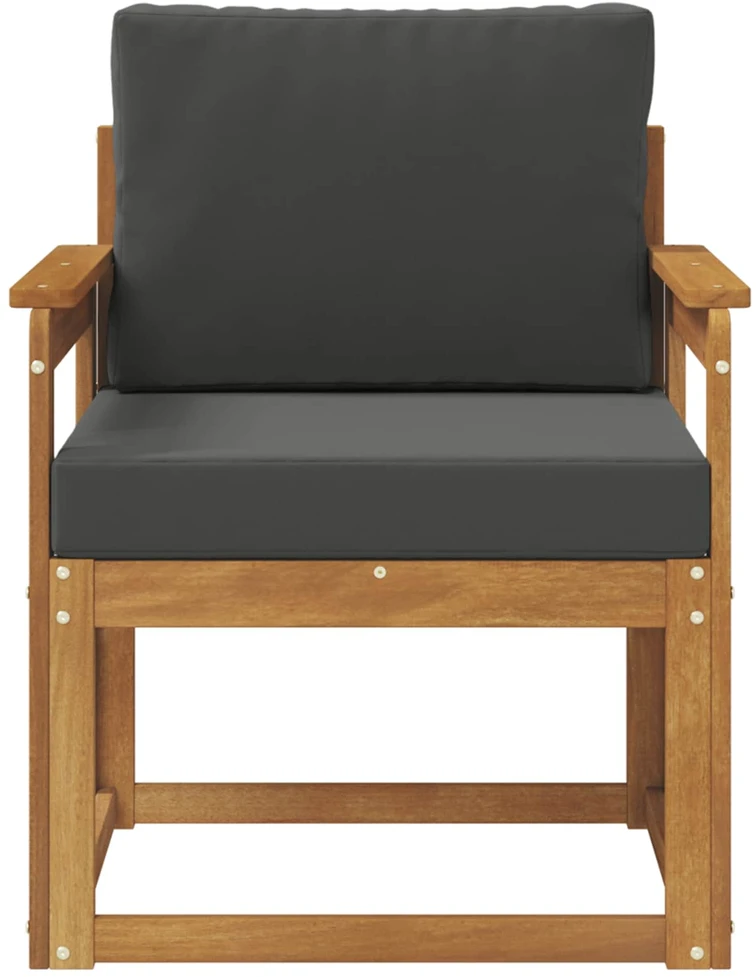Lauko sofa Tvirta akacijos mediena ir poliesteris Natūrali