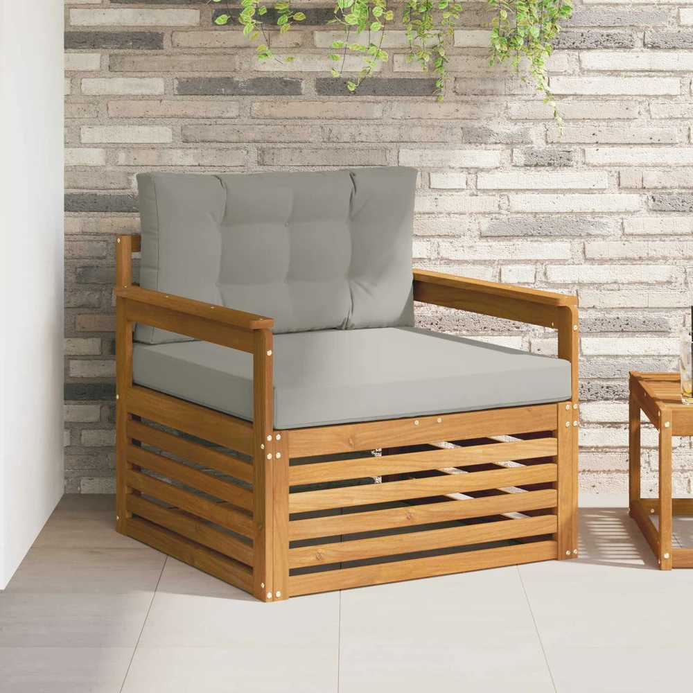 Lauko sofa Tvirta akacijos mediena ir poliesteris