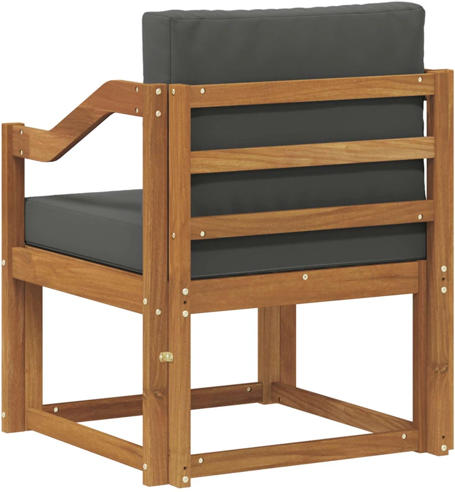 Lauko sofa Tvirta akacijos mediena ir poliesteris Natūrali
