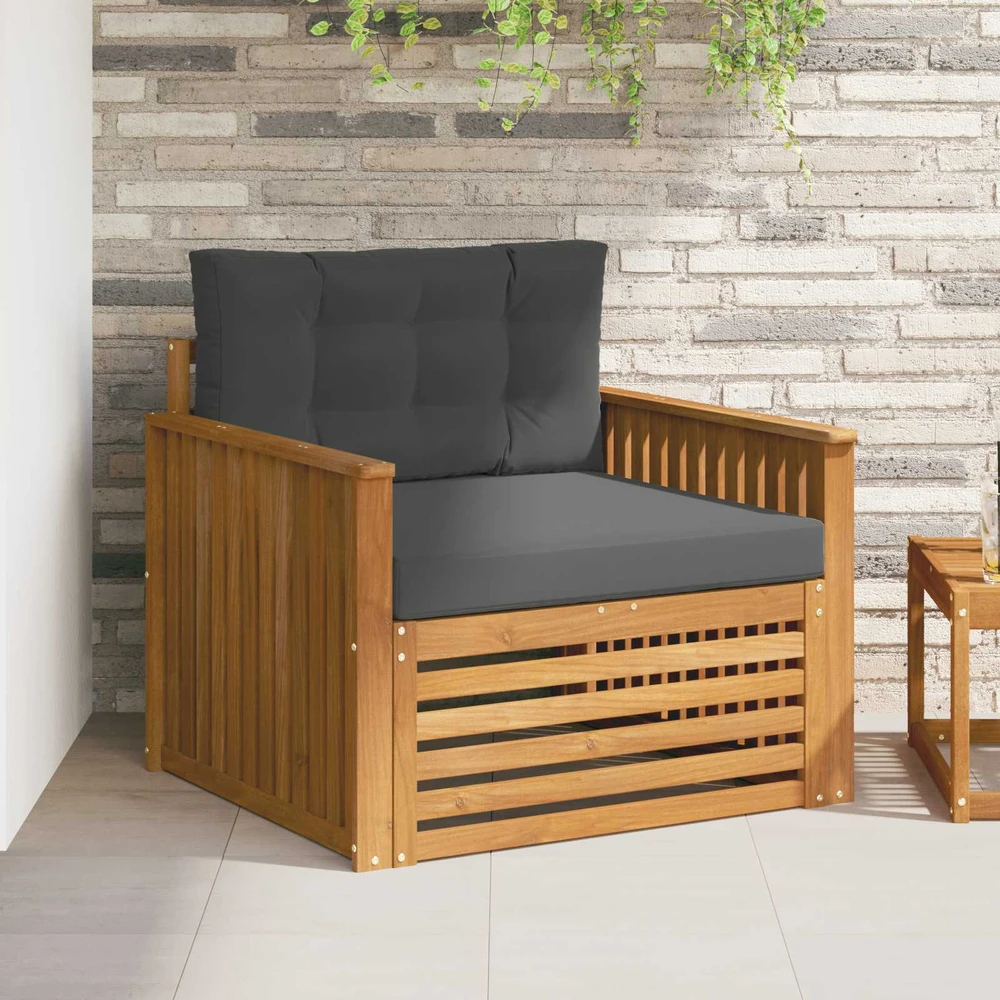 Lauko sofa Tvirta akacijos mediena ir poliesteris
