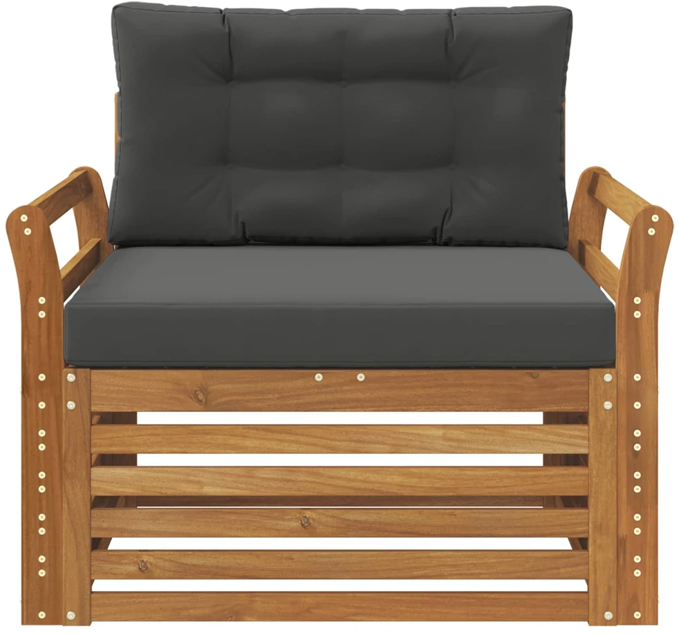 Lauko sofa Tvirta akacijos mediena ir poliesteris