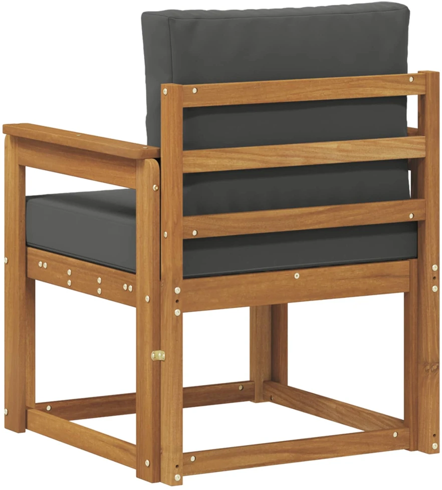 Lauko sofa Tvirta akacijos mediena ir poliesteris Natūrali