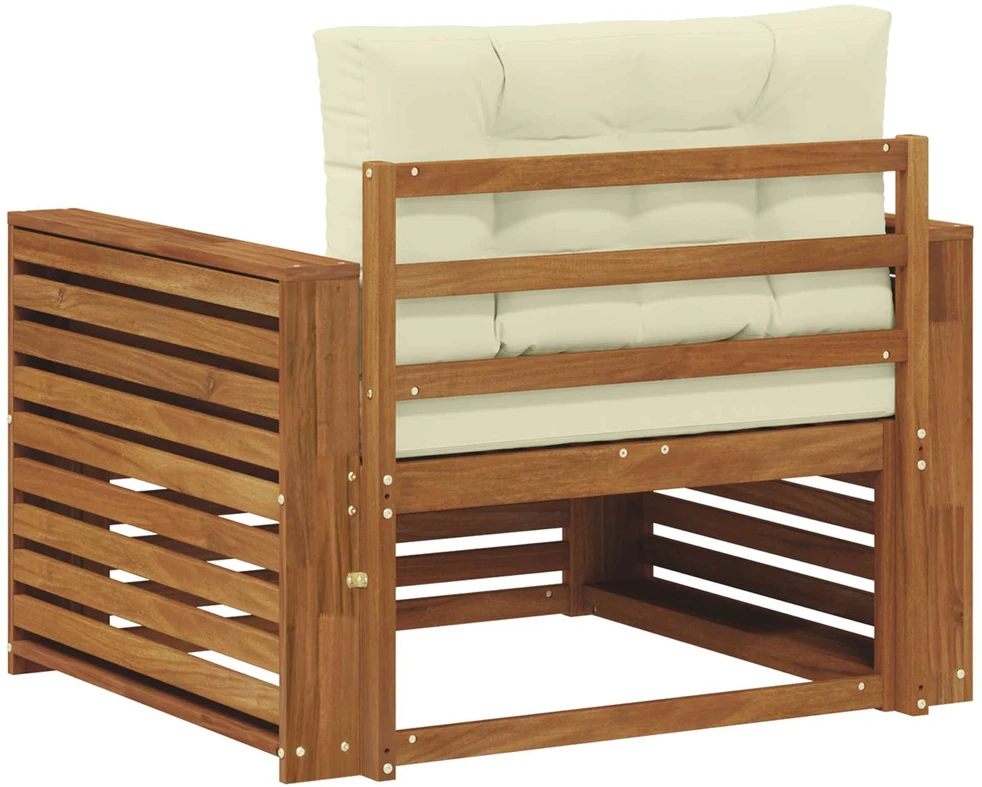 Lauko sofa Tvirta akacijos mediena ir poliesteris