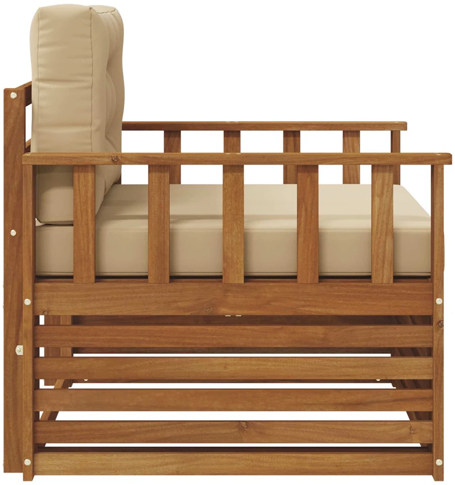 Lauko sofa Tvirta akacijos mediena ir poliesteris