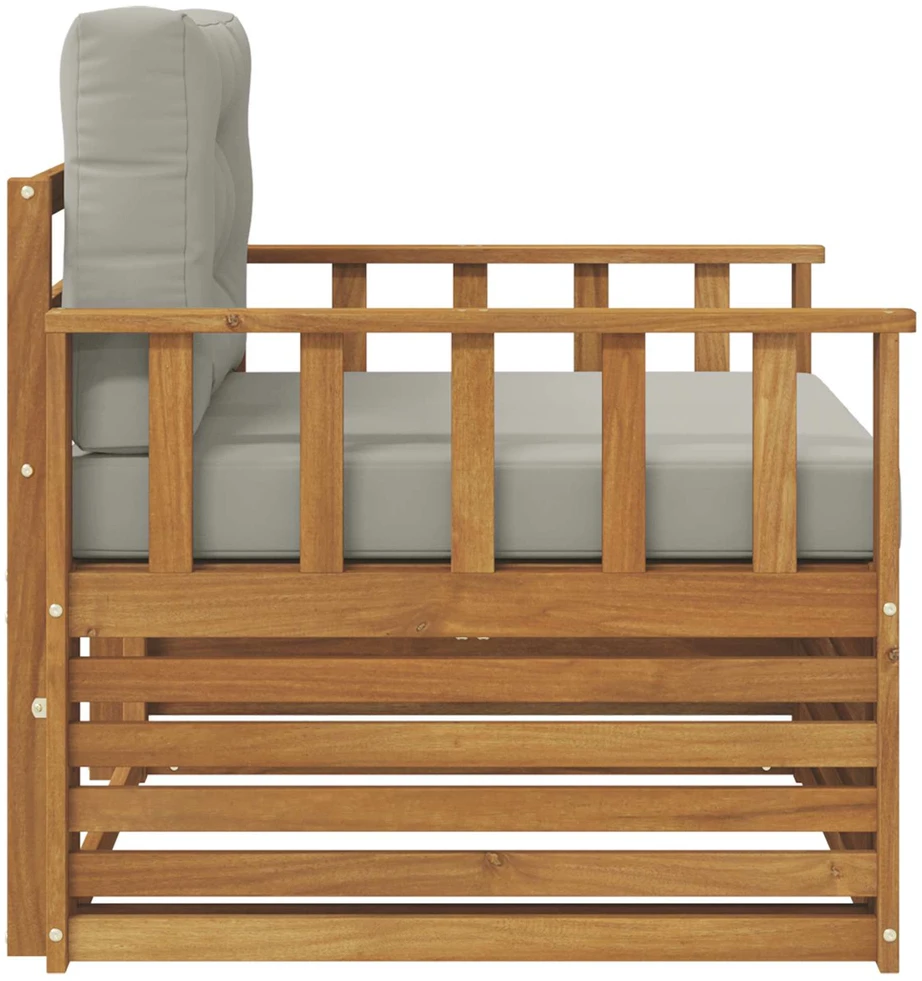 Lauko sofa Tvirta akacijos mediena ir poliesteris