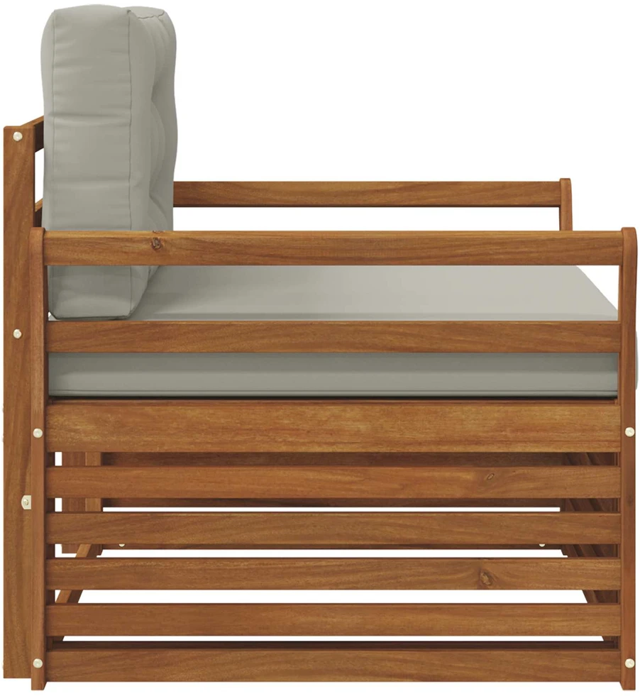 Lauko sofa Tvirta akacijos mediena ir poliesteris